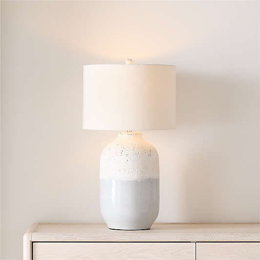 Quinn Large White Ceramic Table Lamp 25.7"