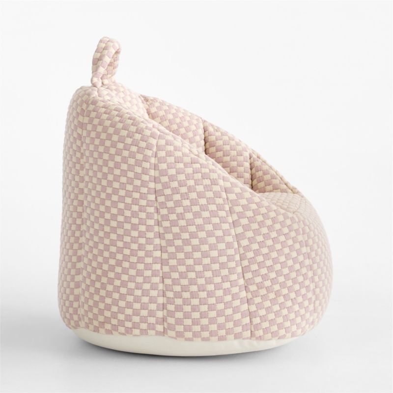 Quinn Sunset Purple Checkered Matelass Kids Scallop Lounge Chair - image 1 of 4