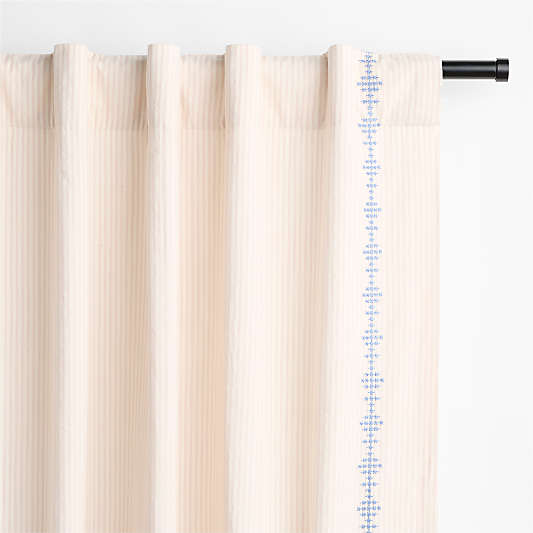 Quinn Embroidered Stripe Sunset Purple Kids Window Panel