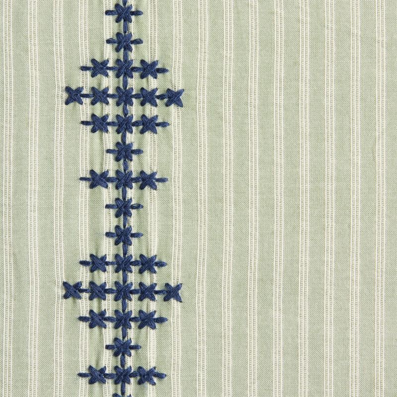 Quinn Embroidered Stripe Verte Green Window Panel 44"x63" - image 3 of 4