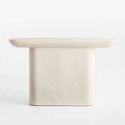 Quarry White Recycled Fiberstone 48" Console Table