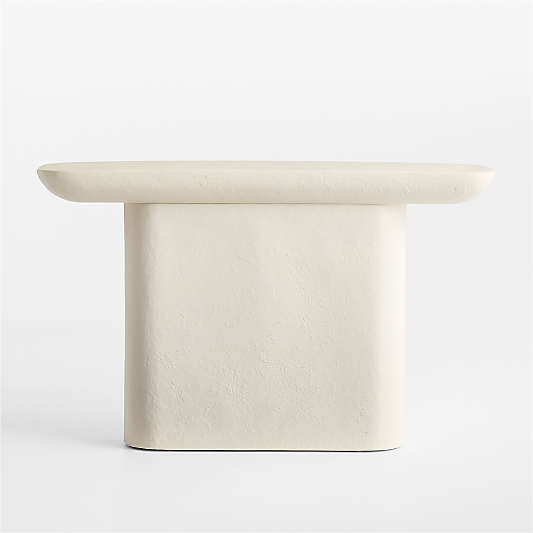 Quarry White Recycled Fiberstone 48" Console Table