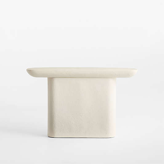 Quarry White Recycled Fiberstone 48" Console Table