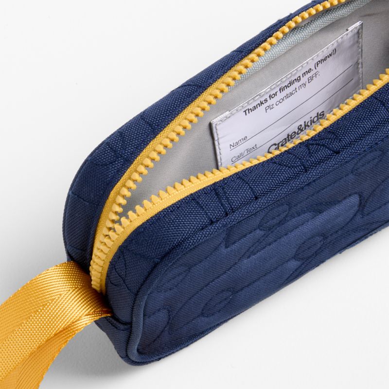 Quilted Blue Car Soft Kids Pencil Case