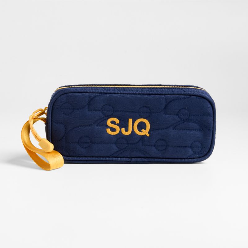 Quilted Blue Car Soft Kids Pencil Case