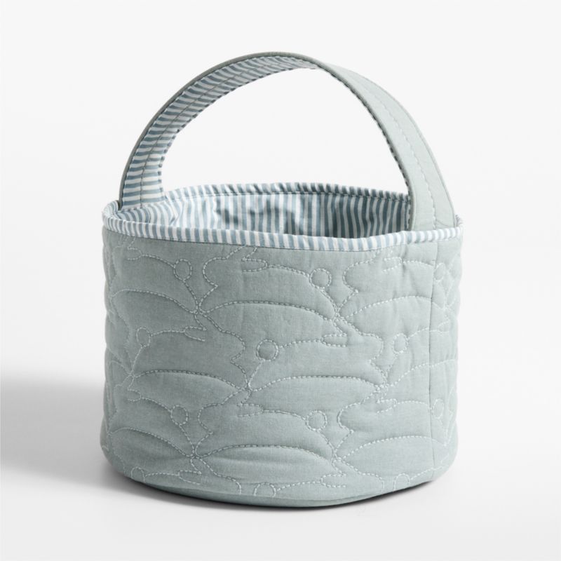 Quilted Blue Bunny Kids Easter Basket - image 3 of 5