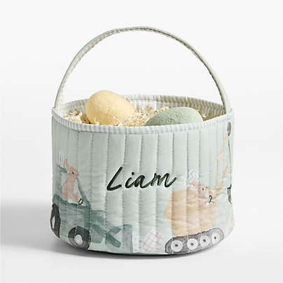 Quilted Construction Kids Easter Basket