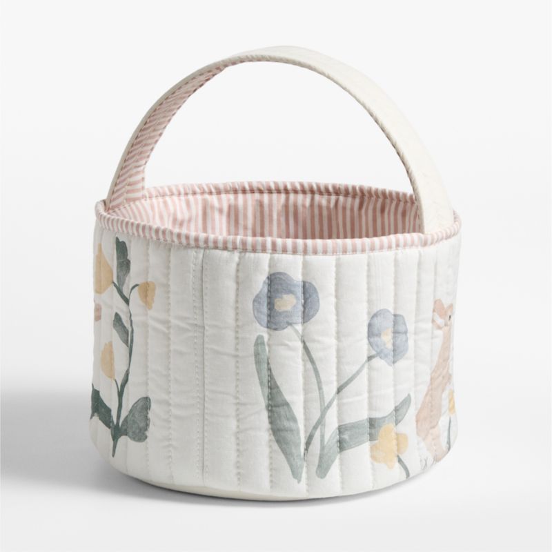 Quilted Tofu Cream Bunny Kids Easter Basket - image 4 of 6