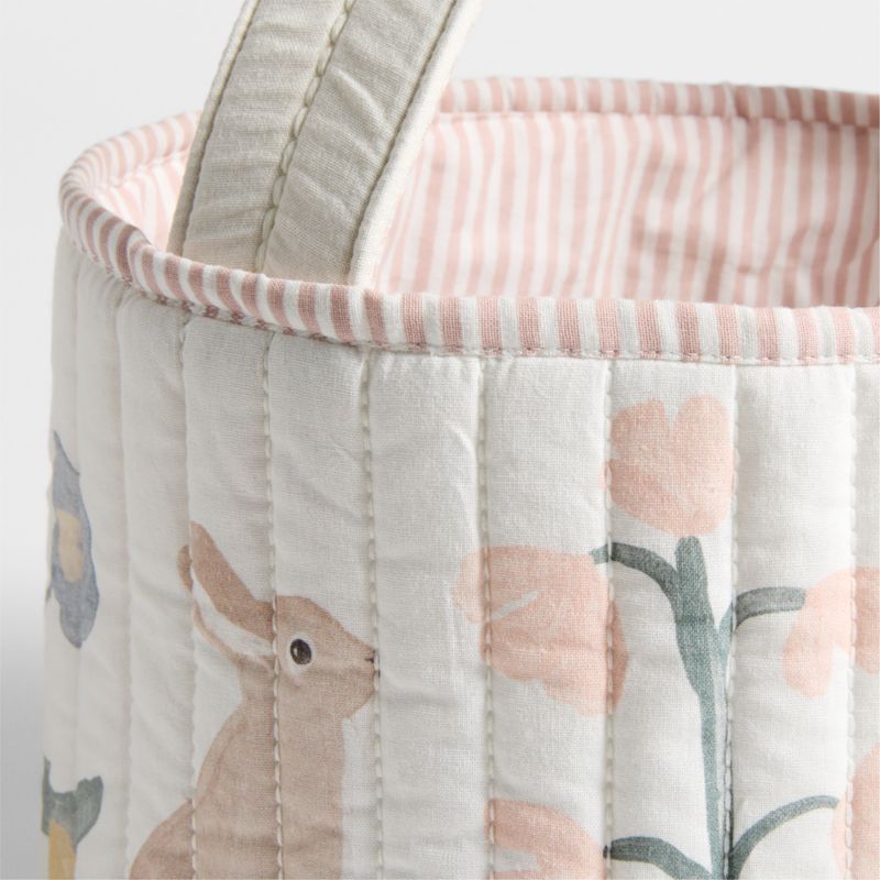 Quilted Tofu Cream Bunny Kids Easter Basket - image 5 of 6