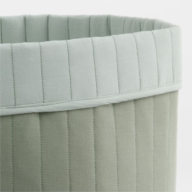 Quilted Iceberg Green Floor Storage Bin - image 4 of 5