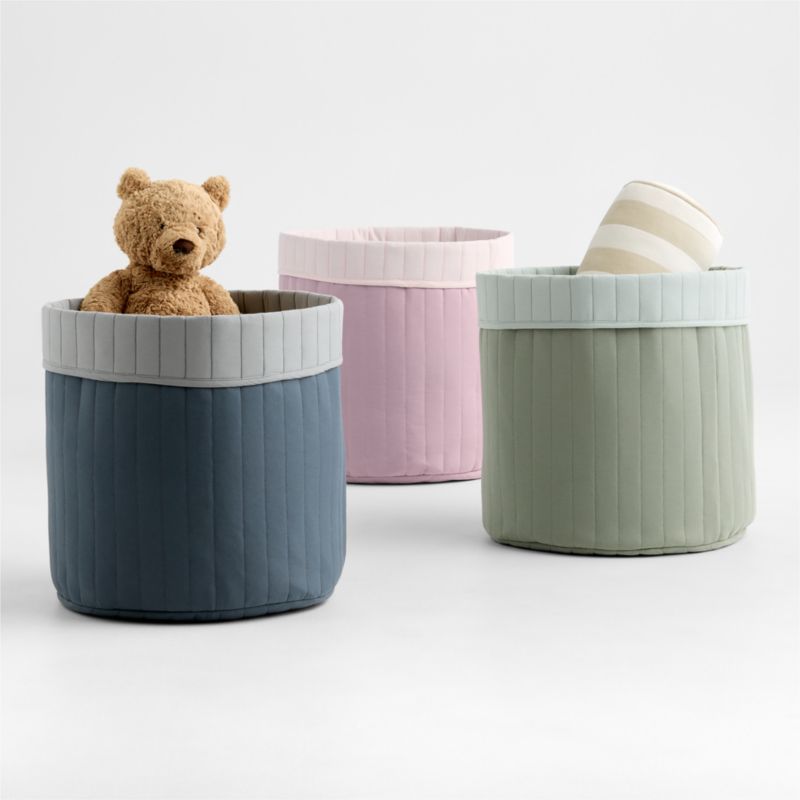 Quilted Hushed Violet Purple Floor Storage Bin - image 2 of 6