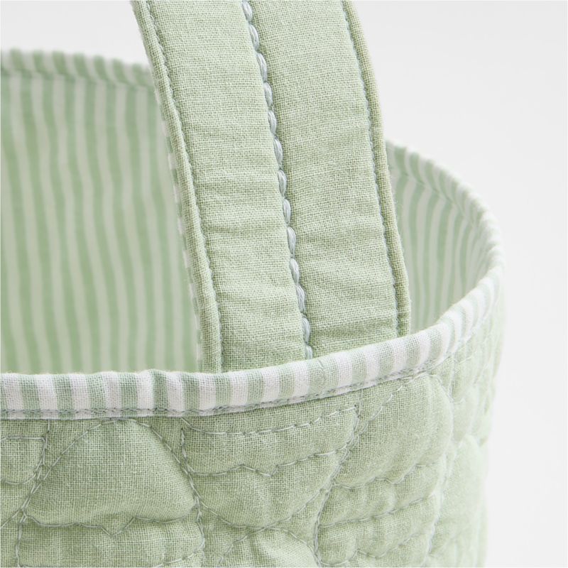 Quilted Seafoam Green Egg Kids Easter Basket - image 7 of 10