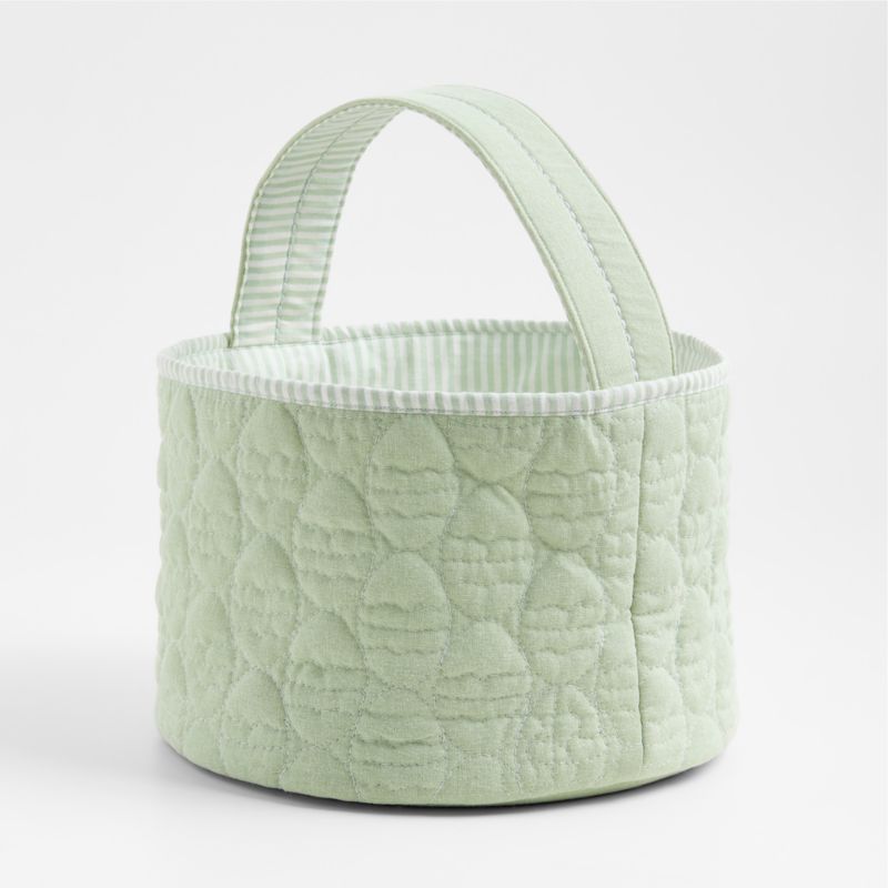 Quilted Seafoam Green Egg Kids Easter Basket - image 6 of 10