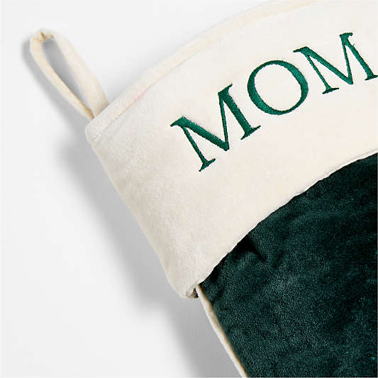 Green Quilted Velvet Christmas Stocking