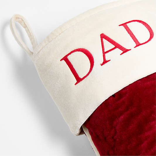 Red Quilted Velvet Christmas Stocking