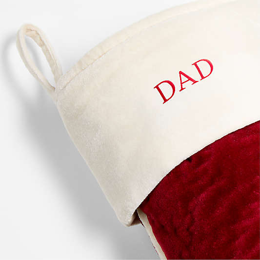 Red Quilted Velvet Christmas Stocking
