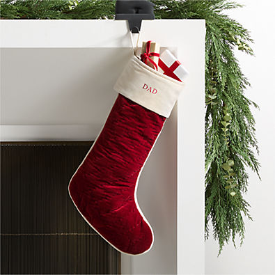 View Red Quilted Velvet Christmas Stocking details