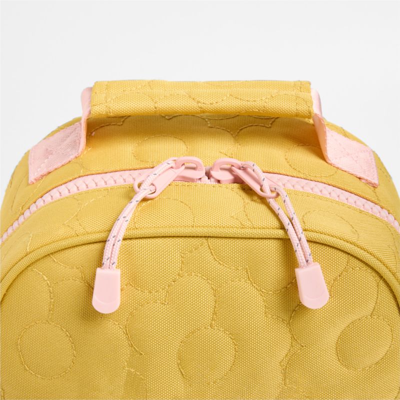 Quilted Yellow Flower Small Kids Backpack with Side Pockets - image 6 of 13