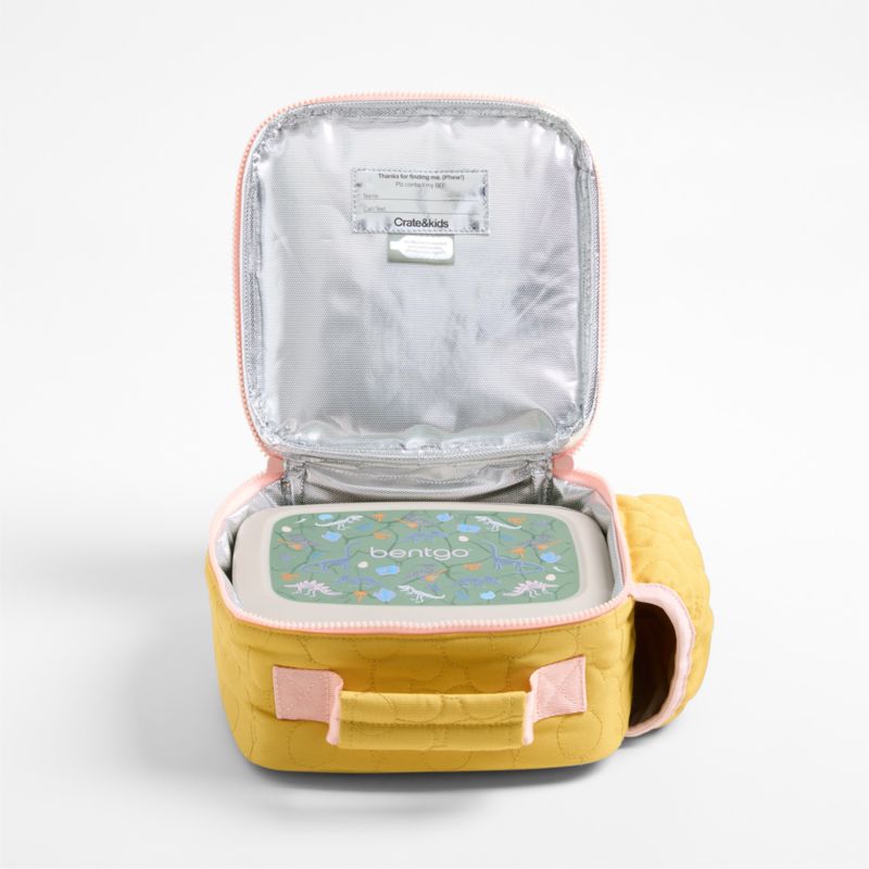 Quilted Yellow Flower Soft Insulated Kids Lunch Box - image 8 of 14