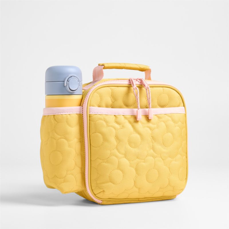 Quilted Yellow Flower Soft Insulated Kids Lunch Box - image 6 of 14