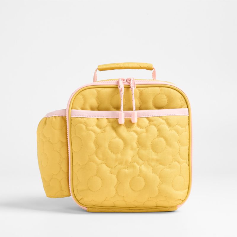 Quilted Yellow Flower Soft Insulated Kids Lunch Box - image 5 of 14