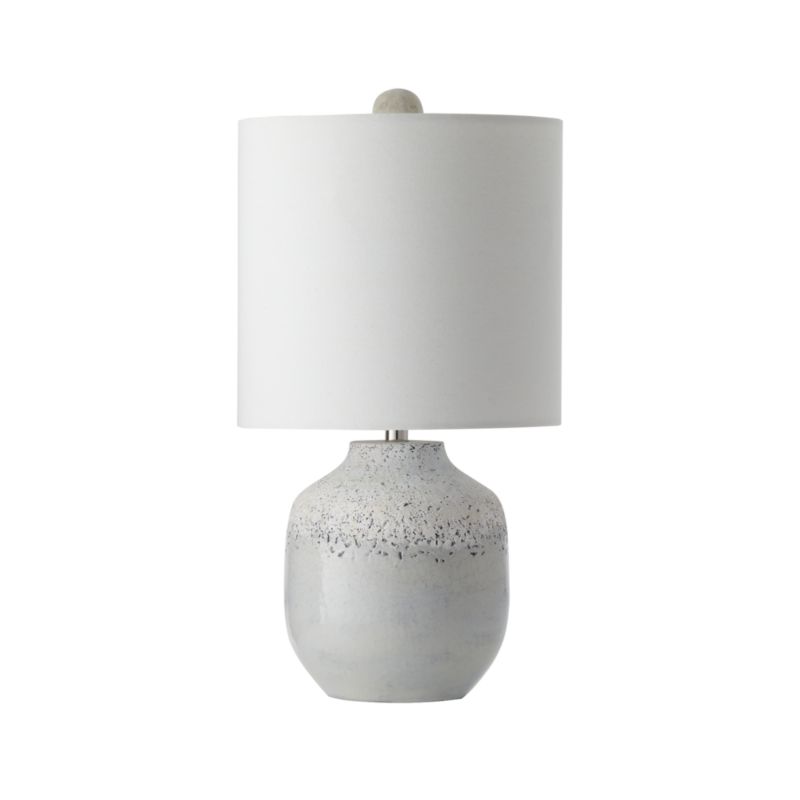 Quinn Grey and White Table Lamp