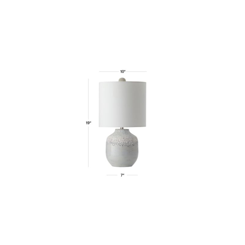 Quinn Grey and White Table Lamp