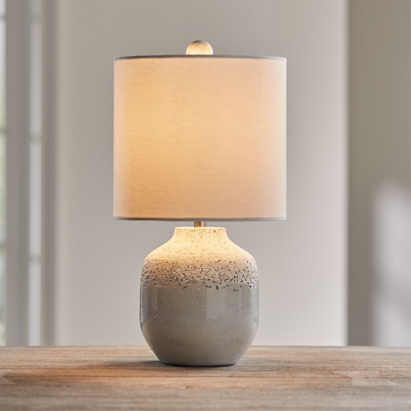 Quinn Grey and White Table Lamp + Reviews