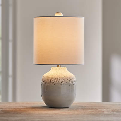 Cane Grey Ceramic Table Lamp Bedroom Lighting + Reviews | Crate & Barrel