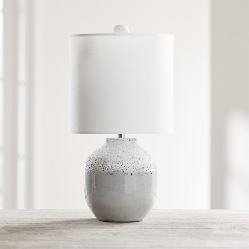 Quinn Grey And White Table Lamp, Crate And Barrel Lamp Table