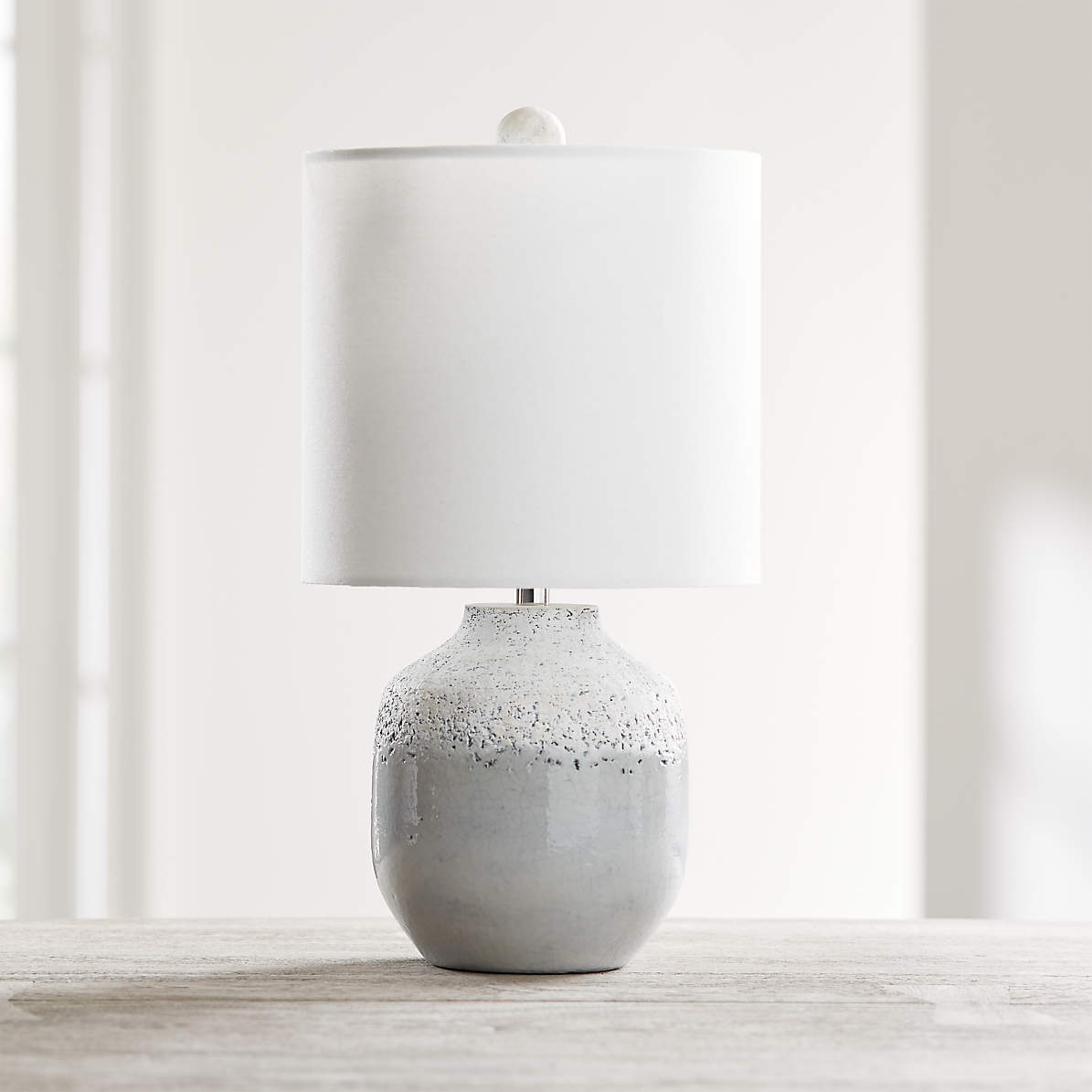 Quinn Grey And White Table Lamp, Crate And Barrel Cane Grey Table Lamp