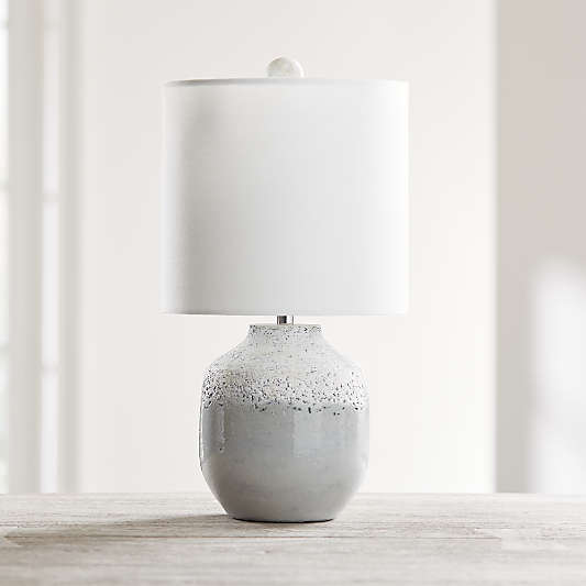 Quinn Grey and White Table Lamp 19"