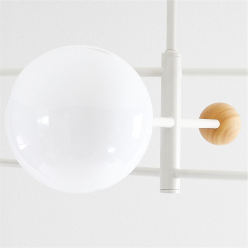 Quinn White Metal & Wood 28" Kids Ceiling Light - image 10 of 17