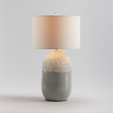 View Quinn Large White Ceramic Table Lamp 25.7" details