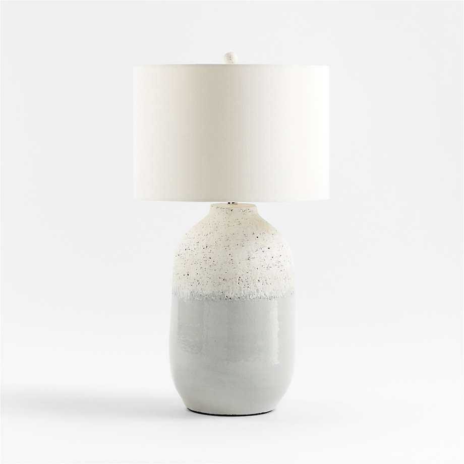 Quinn Large White Ceramic Table Lamp + Reviews Crate & Barrel