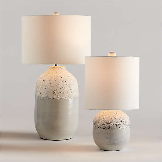 Quinn White Ceramic Table Lamps 19"-25.75"