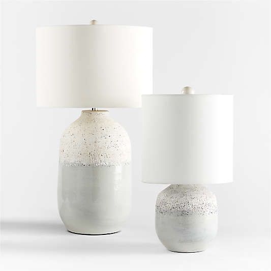 Quinn White Ceramic Table Lamps 19"-25.75"