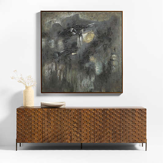 "Lava Rock" by Ruby 55" x 55" Framed Wall Art Print