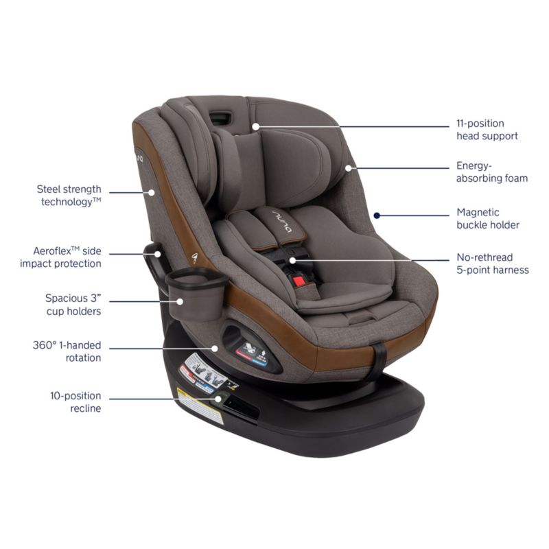 Nuna REVV maxx Granite Grey Convertible Rotating Baby Car Seat - image 8 of 10