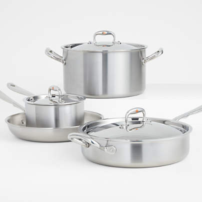 RFN by Ruffoni Stainless Steel 4-Qt. Saucepan | Crate & Barrel