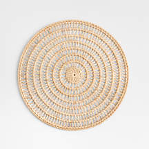 Radial Weave Natural Rattan Placemat + Reviews | Crate & Barrel