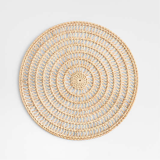 Radial Weave Natural Rattan Placemat