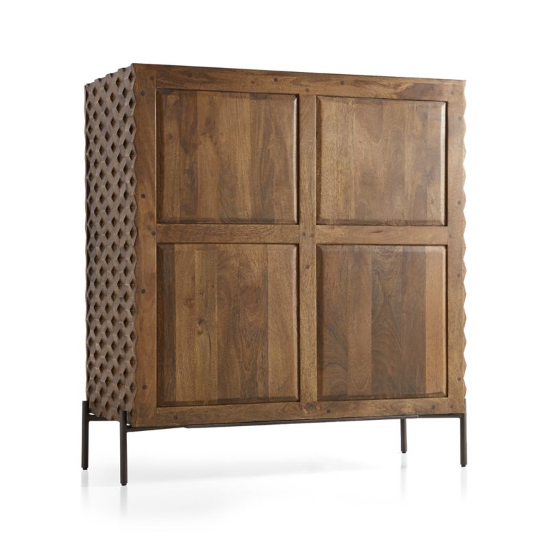 Raffael Carved Wood Bar Cabinet with Storage - image 6 of 11