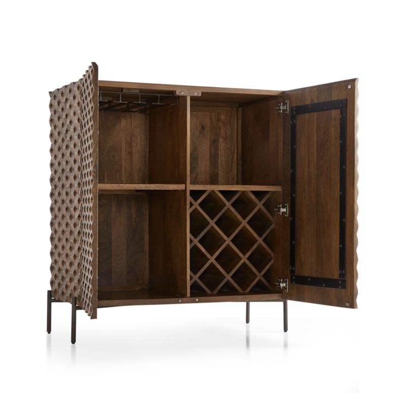 Raffael Carved Wood Bar Cabinet with Storage - image 4 of 11