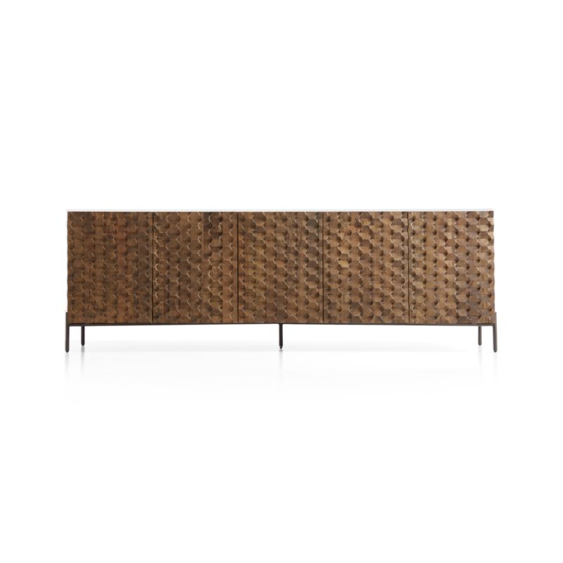 Raffael Carved Wood Storage Media Console - image 13 of 15