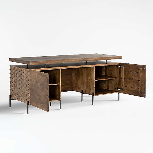 Raffael Carved Wood Executive Desk