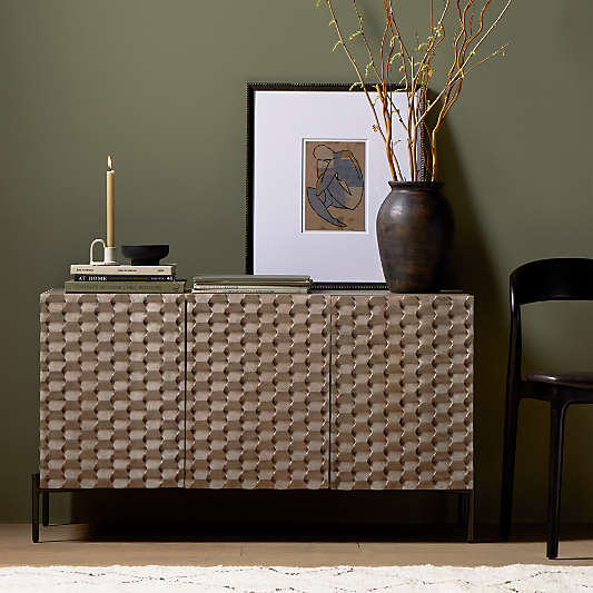 Raffael 49.5" Grey Wash Wood Storage Media Console