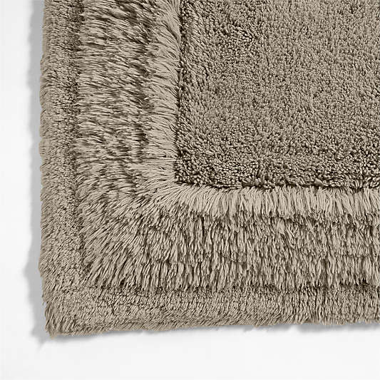 Raffee Stone Taupe Fluffy Cotton Bath Mat