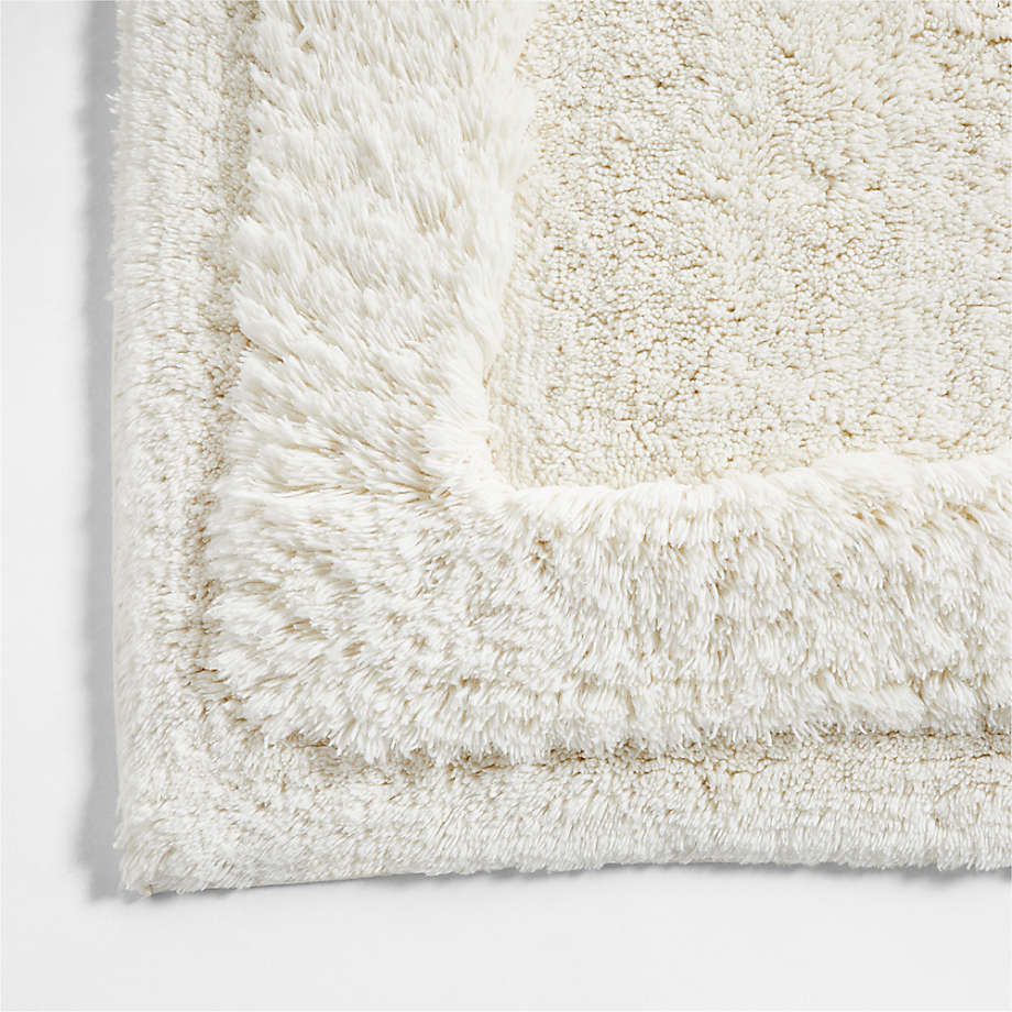 Raffee White Fluffy Cotton Bath Mat + Reviews