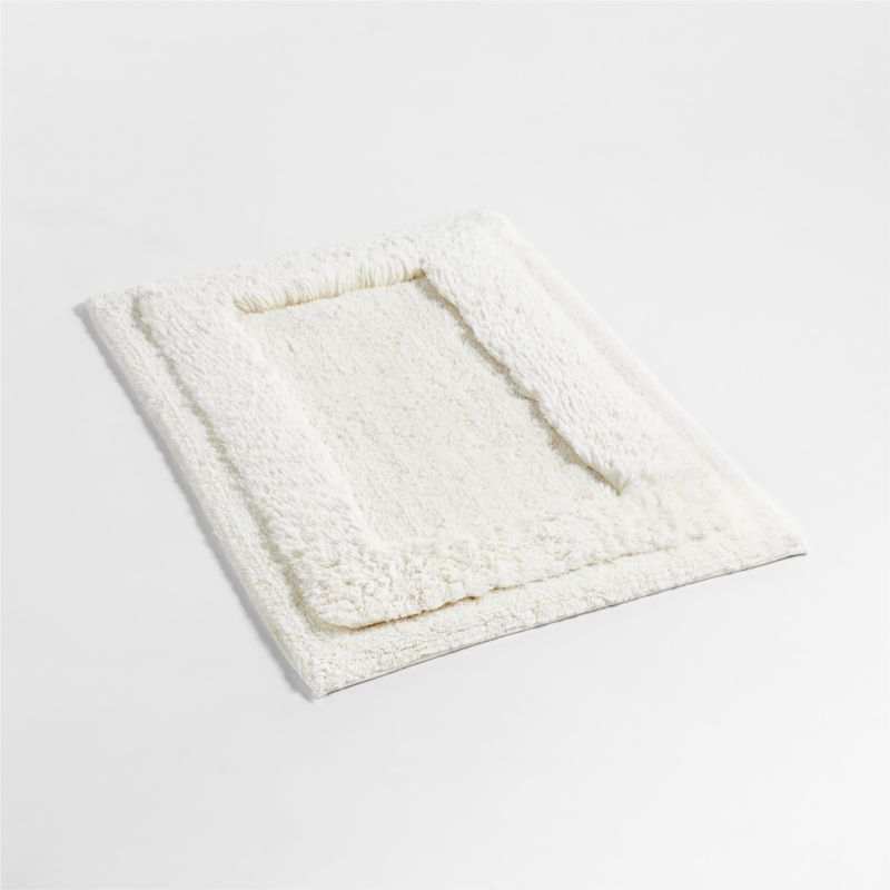 Raffee White Fluffy Cotton Bath Mat + Reviews